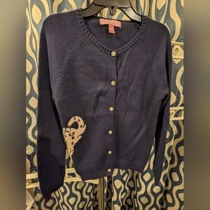 Lilly Pulitzer Navy Cardigan Pink Elephant 7